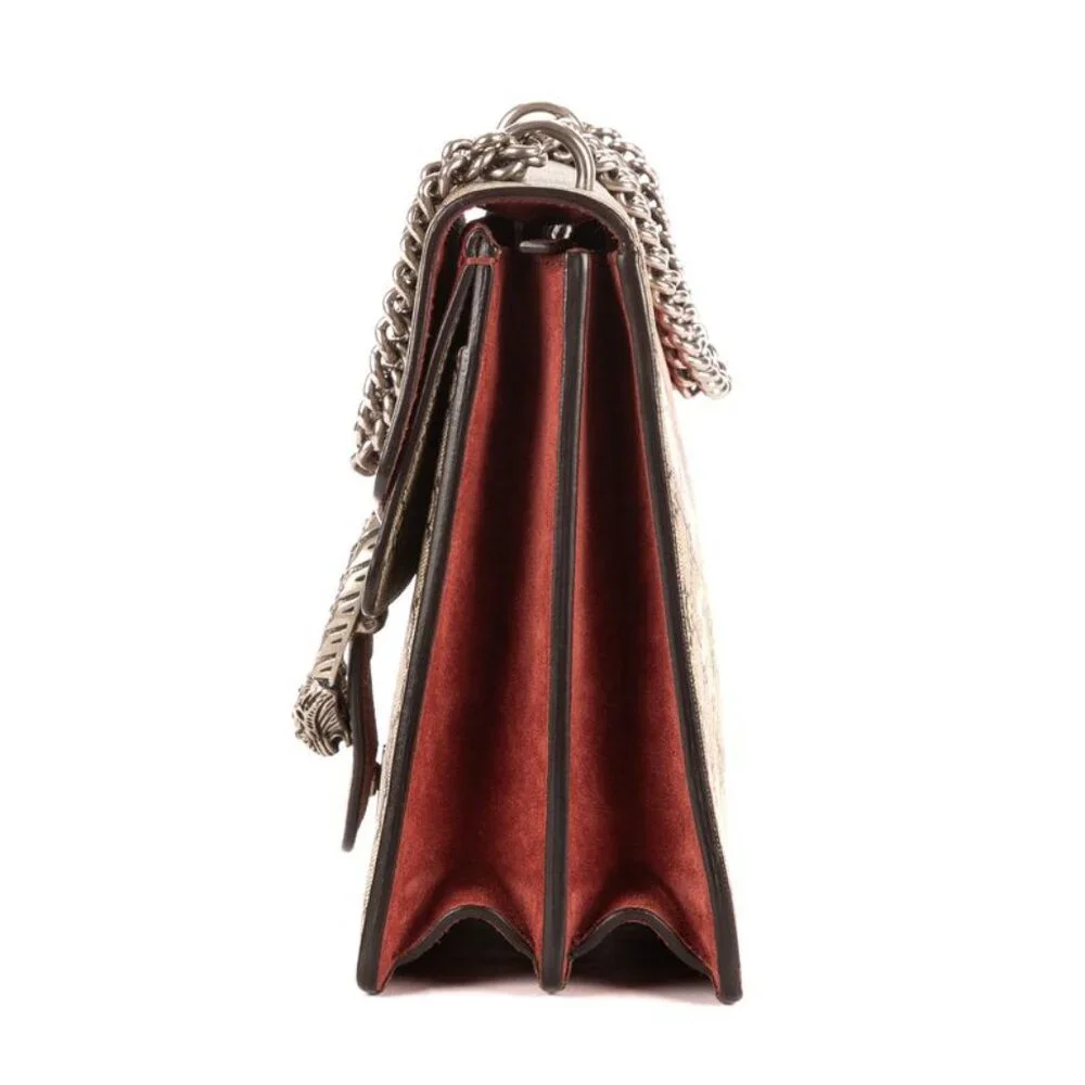 Gucci Blooms Dionysus Beige Burgundy Supreme Canvas Shoulder Bag - Picture 3 of 10